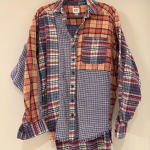 BDG Multicolor Plaid Button Down Shirt